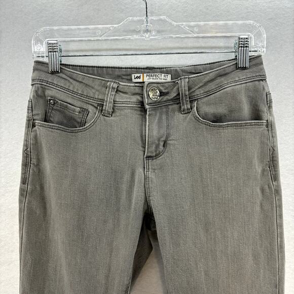LEE Perfect Fit Just Below the Waist Gray Skinny Jeans Casual Retro Women size 4 - Picture 3 of 9